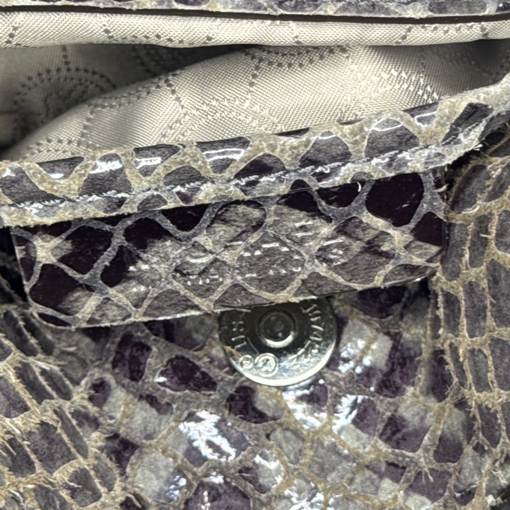 Michael Kors Gray Python Snakeskin Hamilton Paten… - image 7